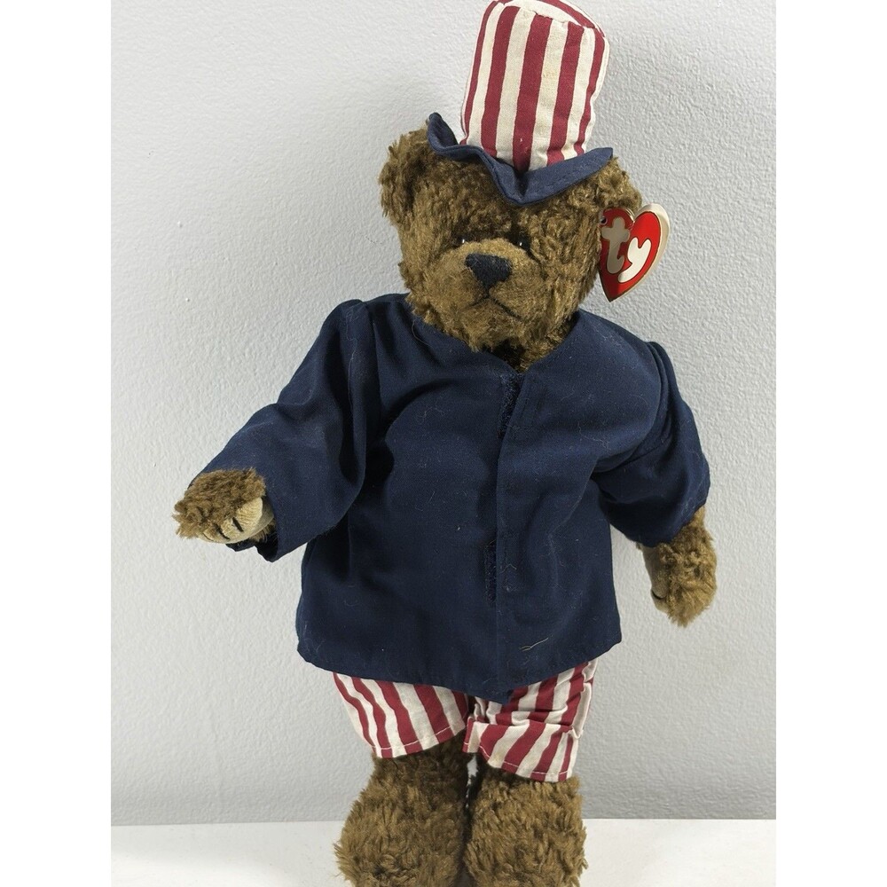 Ty Attic Treasures Samuel Bear Plush Uncle Sam Outfit Vintage 1993